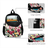 Watercolor Flowers Pattern Print Large Capacity Backpack Laptop Travel Bags