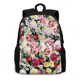 Watercolor Flowers Pattern Print Large Capacity Backpack Laptop Travel Bags