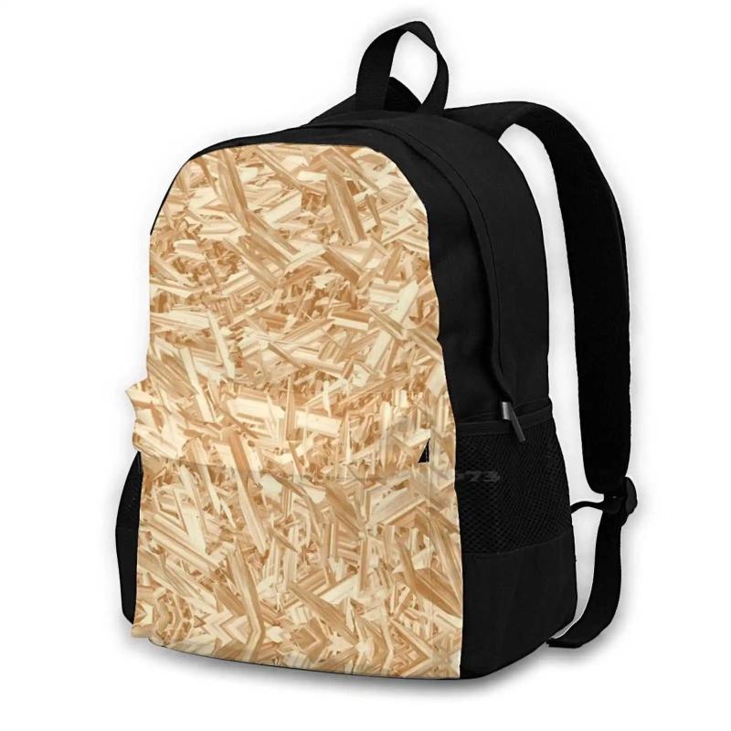 OSB Construction Plywood Texture Decor Backpack Bag