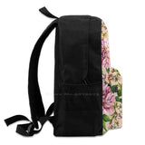 Watercolor Flowers Pattern Print Teen College Student Backpack