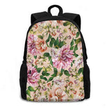 Watercolor Flowers Pattern Print Teen College Student Backpack