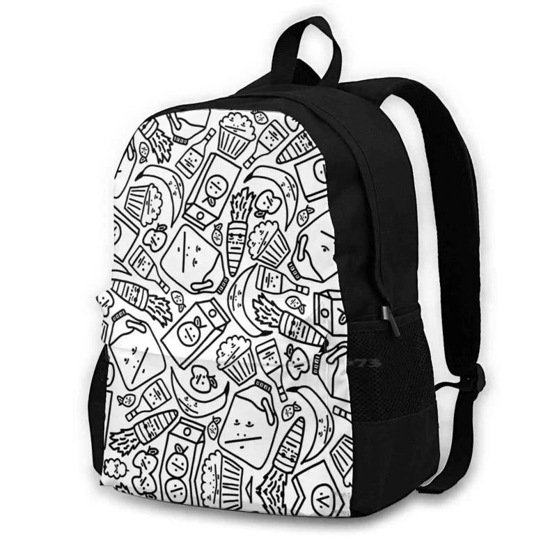 Groceries Bags Travel Laptop Backpack Milk Carrot