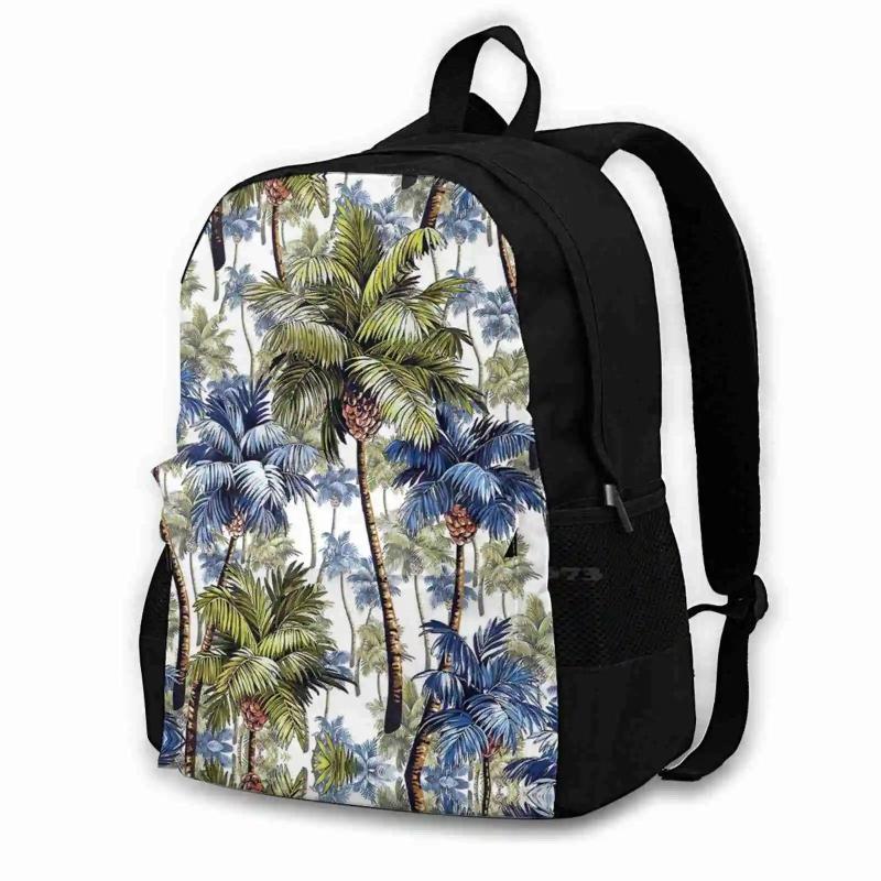 Palm Trees Pattern Print School Bag Backpack Laptop 15 Inch