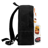 Food Travel Laptop Backpack - Kimchi Corndog Ramen Soju