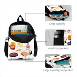 Food Travel Laptop Backpack - Kimchi Corndog Ramen Soju