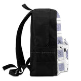 Purple Sticker Pack 3D Print Backpack Casual Bag Peach Milk Carton