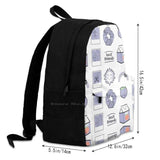 Purple Sticker Pack 3D Print Backpack Casual Bag Peach Milk Carton
