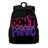 Don't Panic Women Men Teens Laptop Travel School Bags