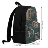 Peach & Teal Green Halftone Pattern 3D Print Backpack