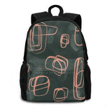 Peach & Teal Green Halftone Pattern 3D Print Backpack