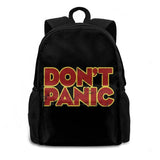 Dont Panic T-Shirt Large Capacity Backpack Laptop Travel Bags