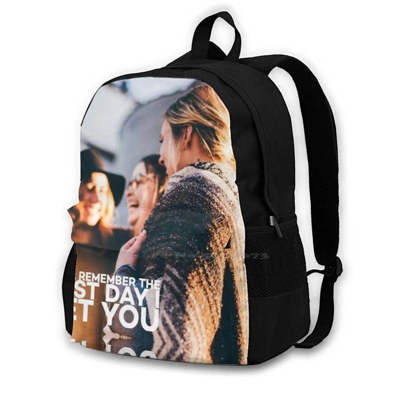 Friendship 3D Print Backpack Casual Bag Love Life Line