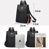Women's Oxford Cloth Backpack Waterproof Shoulder Bag Anti-Theft Backpack