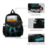 Geometric Blur School Bag Backpack Laptop 15 Inch Rings Graphics