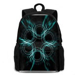 Geometric Blur School Bag Backpack Laptop 15 Inch Rings Graphics