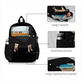 Golden Retriever Poly Art Bag Backpack For Men Women Girls Teenage