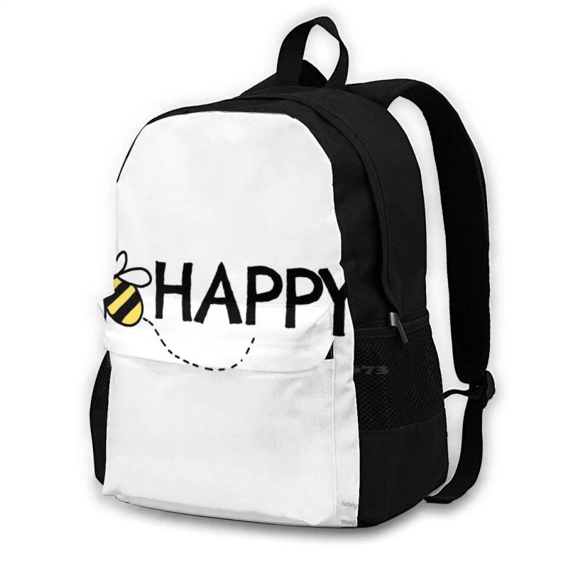 Bee Happy Laptop Travel School Bags Bee Happy Be Happy Happiness Bees