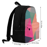 Modern Triangle 3D Print Backpack Casual Bag Colorful Living Room Messy