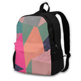 Modern Triangle 3D Print Backpack Casual Bag Colorful Living Room Messy
