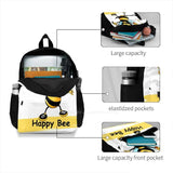 Happy Bee 3D Print Backpack Casual Bag