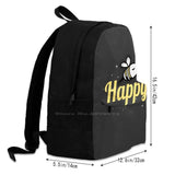 Bee Happy Teen College Student Backpack Laptop Travel Bags