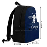 Bee Happy Vintage Graphic Tee & Backpack Set