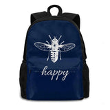Bee Happy Vintage Graphic Tee & Backpack Set