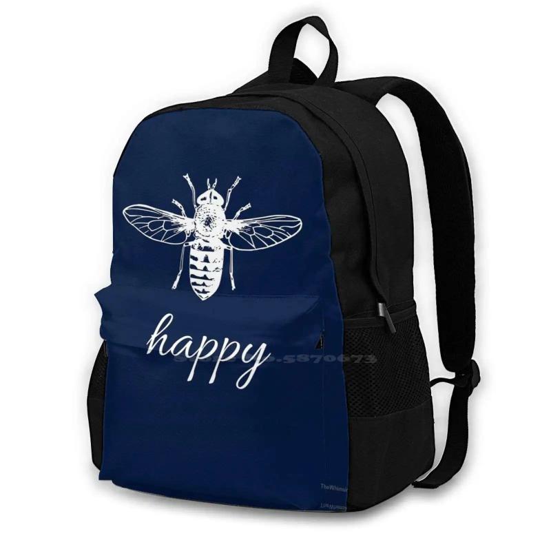 Bee Happy Vintage Graphic Tee & Backpack Set