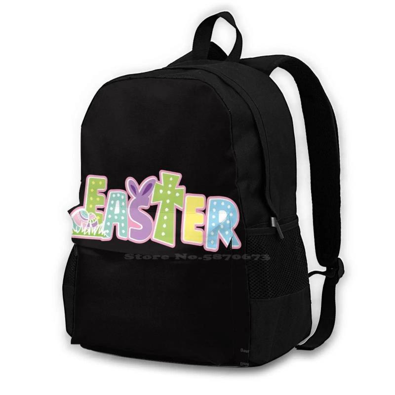 Happy Easter 3D Print Backpack Casual Bag Happy Easter Easter Eggs Easter Sweet