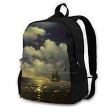 Moonlit Sea Laptop Backpack by Aivazovsky