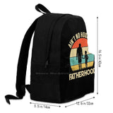 Fatherhood Ain't No Hood Like Funny Gift For Father School Bags