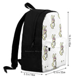 Yellow Crackhead Bunny Backpack For Student School Laptop Travel Bag