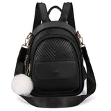 Pink Girl Backpack Solid Single Shoulder Bag High Leather Student School Bags
