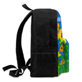 Yellow Flowers Large Capacity Backpack Laptop Travel Bags