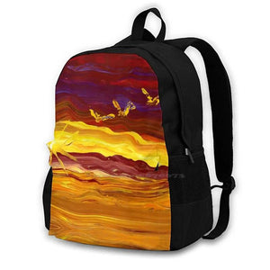 Birds Travel Laptop Bagpack Bags Isaac Isaac Slagle Handpainted