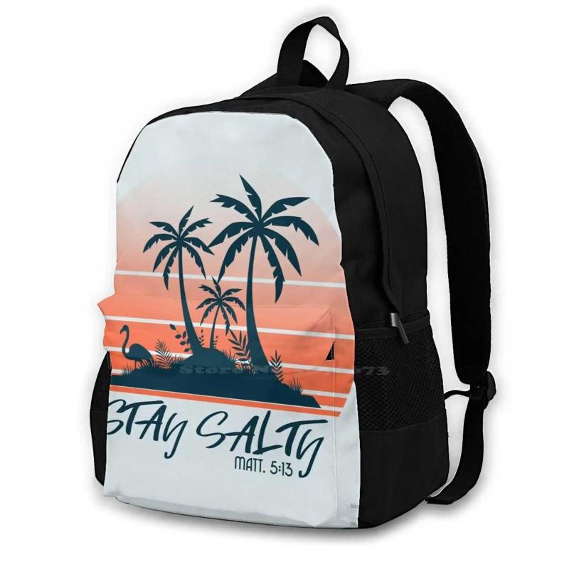 Stay Salty School Bags for Teenage Girls Laptop Travel Bags