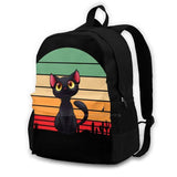 Cat Retro Style Funny School Bag Backpack Laptop 15 Inch