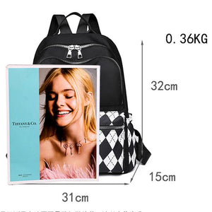Oxford Ladies Backpacks Contrast Female Travel Backpack