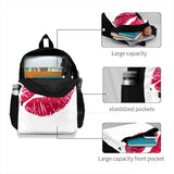 Lips Kiss Large Capacity Backpack Laptop Travel Bags