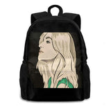 School Bag Big Capacity Backpack Laptop 15 Inch Face Ferragnez Girls Womens