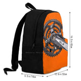 Cycling Crank Gears Bike Bicycle Cyclist School Bag Backpack Laptop 15 Inch