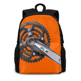 Cycling Crank Gears Bike Bicycle Cyclist School Bag Backpack Laptop 15 Inch