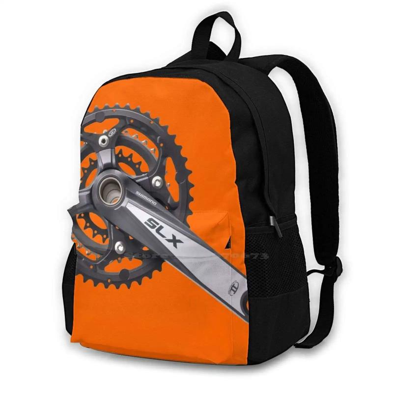 Cycling Crank Gears Bike Bicycle Cyclist School Bag Backpack Laptop 15 Inch