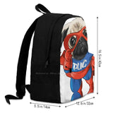 Pug Backpack for Student School Laptop Travel Bag Pug Puggle Pugs