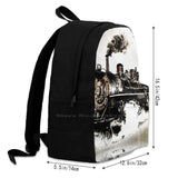 Vintage Steam Train 3D Print Backpack Casual Bag