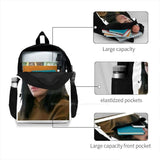 3D Print Meme Face Backpack Funny Staring Space Casual Bag