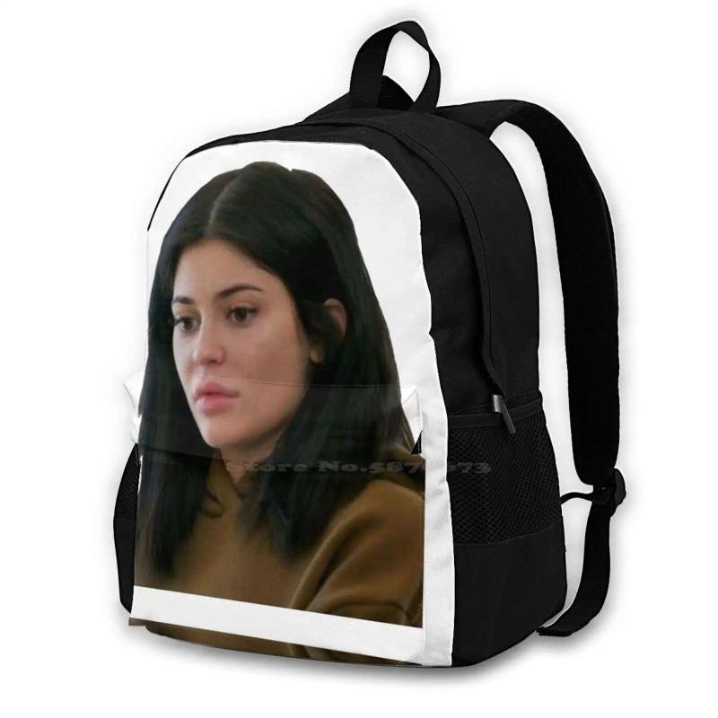 3D Print Meme Face Backpack Funny Staring Space Casual Bag