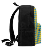Yellow Houndstooth Laptop Backpack Bruins Sunshine