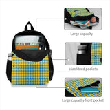 Yellow Houndstooth Laptop Backpack Bruins Sunshine