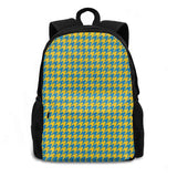 Yellow Houndstooth Laptop Backpack Bruins Sunshine
